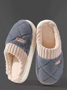 Chinelos quentes com forro térmico para mulheres, outono/inverno, antiderrapantes, uso interno/externo, elegantes sem cadarço