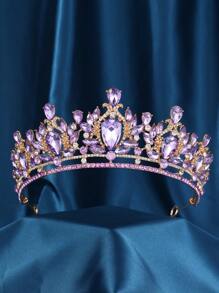Queen Crown Rhinestone Wedding Crowns, Crystal Tiaras For Women For Birthday Prom Pageant Party,Valentine's Day Gifts, Valentine's Headband Decoration, Wedding Crown Decoration,Summer,Beach - Multicolor - View 5