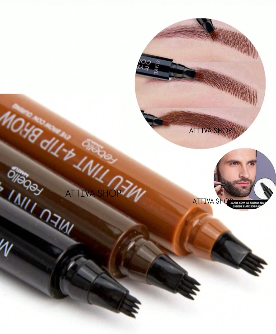 Caneta Sobrancelha e Barba À Prova D 'água fio a fio Microblanding Festa Junina