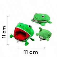 (1 pieza) Monedero en forma de rana - Verde - Ver 2