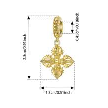 WOSTU 1pc 925 Sterling Silver Good Luck Red Chinese Elements Charm Beads Pendant Gold-Plated For Women Fit DIY Bracelet Necklace Original Fine Jewelry