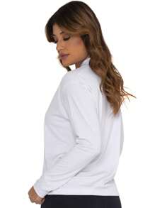 Clear Waters Women's Casual Blouse Winter Blouse Minimalist Coat Walking Zipper Jacket Long Sleeve Cold Knit Fitness Fashion Women - White - View 3