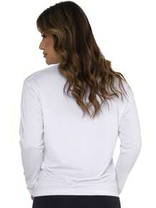 Clear Waters Women's Casual Blouse Winter Blouse Minimalist Coat Walking Zipper Jacket Long Sleeve Cold Knit Fitness Fashion Women - White - View 4