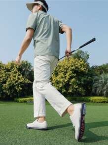 New Upgraded Men Spikeless Golf Shoes Comfortable Golf Footwear No-Slip Golf Sneakers - 白色 - 查看 8