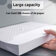 10 pezzi Cartelle in formato A4 classiche all'ingrosso, buste trasparenti in PP per documenti, impermeabili, trasparenti, per la scuola, forniture scolastiche