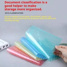 10 pezzi Cartelle in formato A4 classiche all'ingrosso, buste trasparenti in PP per documenti, impermeabili, trasparenti, per la scuola, forniture scolastiche