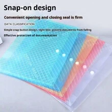 10 pezzi Cartelle in formato A4 classiche all'ingrosso, buste trasparenti in PP per documenti, impermeabili, trasparenti, per la scuola, forniture scolastiche