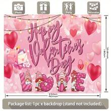 Pancarta de 'Feliz Día de San Valentín', disponible en varios tamaños, adecuada para decoración del Día de San Valentín, fondo del Día de San Valentín, decoración de la pancarta de la fiesta del Día de San Valentín - Multicolor - Ver 13