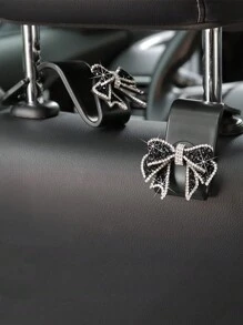 1pc/2pcs Car Hook Seat Back Front And Rear Bowknot Car Multifunctional Storage Backrest Small Hook