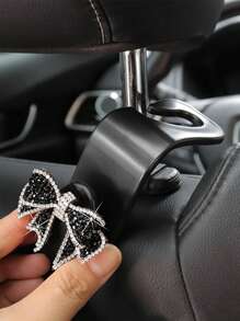 1pc/2pcs Car Hook Seat Back Front And Rear Bowknot Car Multifunctional Storage Backrest Small Hook