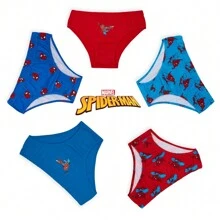 Marvel Pants 5 Pack Cotton Briefs Avengers Spiderman Superhero Toddlers Underwear Soft Breathable Hulk Iron Man Captain America Underpants - Multicolor - View 5