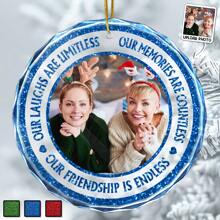 Adorno personalizado con brillo y purpurina - Adorno de cristal personalizado - Regalo de Navidad para mejores amigas, almas gemelas - Decoración de San Valentín, pintura artística para regalo, recuerdo