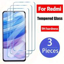 3 PCS HD Screen Tempered Glass Compatible With Redmi 13 Note 10 12T Note 12 A2/A1 Note 9T Note 9T 12 A3x Note 9 Pro Gift For Birthday, Family, Friends Phone Screen Protector, Phone Accessories Waterproof Shockproof Anti-Fall Anti-Fall Scratch Resistant Anti-Fingerprint Full Cover - 3pcs - View 1