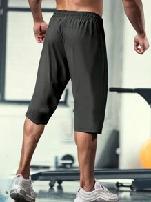 Hidkat [Printemps/Été] Shorts polyamide actifs pour hommes, haute élasticité, style casual, couleur unie, coupe régulière, tissu tissé avec 80% polyamide et 20% élasthanne, avec cordon de serrage à la taille et poches zippées, pour le sport et le port quotidien