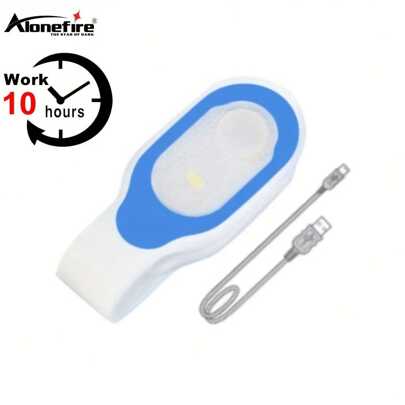  Luz de emergencia recargable por USB Alonefire PL500 con clip magnético y luz para ropa, luz suave de silicona para caminar, deportes, correr al aire libre y trabajo, correa de silicona suave para senderismo, pasear al perro, correr, acampar. Modelo de efecto de luz suave de dos niveles para médicos y enfermeras que trabajan.