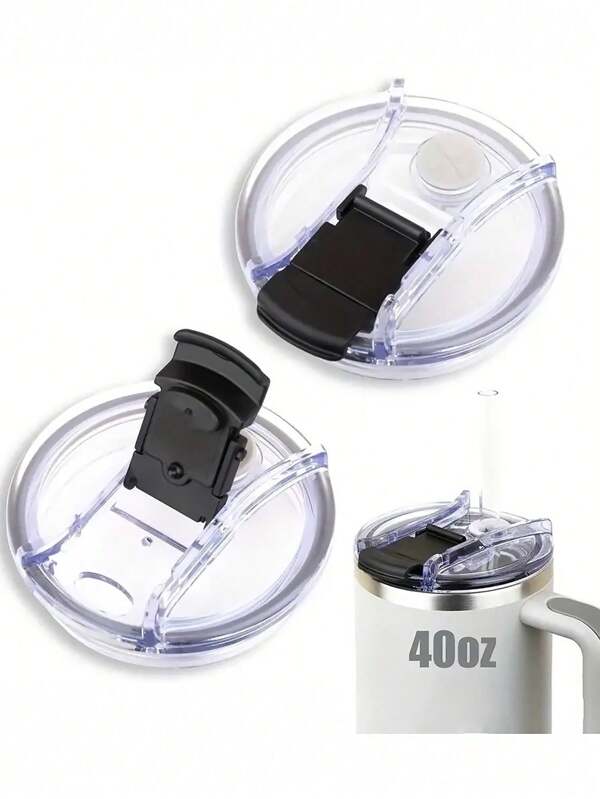 1 Stück Universeller 40/30oz Thermobecher Auslaufsicherer Deckel, Klappdeckel spritzwassergeschützt, Ersatzdeckel spritzgeschützt, spritzwasserdicht, staubdicht für Restaurants/Cafés, Schul- und Büromaterial