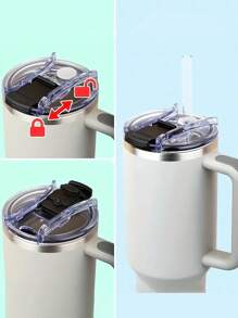 1pc Universal 40/30oz Tumbler Leak-Proof Lid,Flip-Up Spill-Proof Lid,Mug Spill Proof Replacement Lid,Splash-Proof, Dust-Proof For Restaurants/Cafes, Back To School Supplies