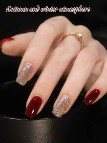 1 件 12ml 勃艮第猫眼指甲油凝胶，LED/UV，适合家庭和沙龙美甲、DIY、日常使用、秋冬季、圣诞节 - 紅色 - 查看 8