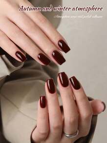 1 件 12ml 勃艮第猫眼指甲油凝胶，LED/UV，适合家庭和沙龙美甲、DIY、日常使用、秋冬季、圣诞节 - 紅色 - 查看 6