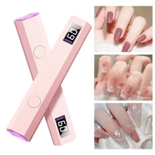 Lámpara secadora de uñas portátil conveniente UV/LED para curar todo tipo de esmalte de uñas, herramienta de arte de uñas recargable USB de secado rápido