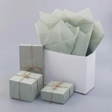 50 hojas - Paquete a granel de papel de seda verde menta de 35x50 cm - Perfecto para envolver regalos, fiestas de cumpleaños, San Valentín, vacaciones y manualidades para bodas en San Valentín