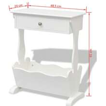 Magazine Rack - White - View 2