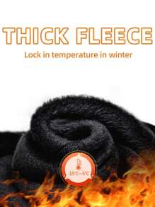 1入280克增厚絨毛冬季保暖打底褲，與裙子、毛衣等完美搭配 - 黑色 - 查看 4