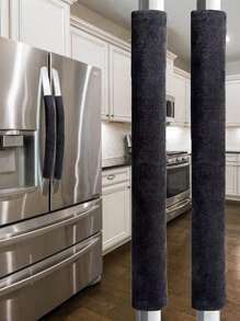 1/2pcs Refrigerator Door Handle Cover, Kitchen Appliance Decor, Anti-Skid Protector Gloves, For Fridge Microwave Oven Door Knob , CoversNon-Slip Anti-Oil Warm Refrigerator Door Handle Gloves, Refrigerator Oven Handle Protective Cover, Handle Gloves