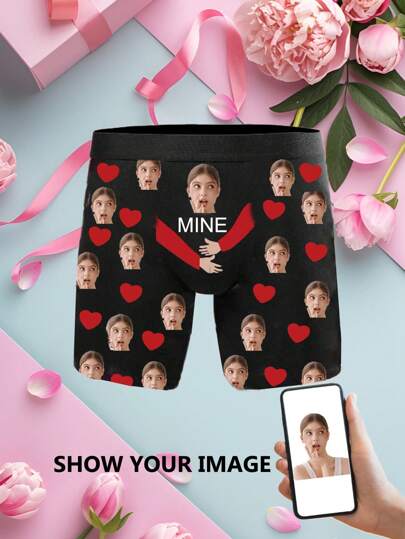 1 Calzoncillos personalizados y divertidos con caras para novios, esposos, padres, ropa interior personalizada con fotos, calzoncillos con fotos, regalos personalizados. Adorable, contratado, divertido, cómodo personalizado, personalizado, único, regalos personalizados personalizados para hombres, regalos ideales para él, novio, amigos, dormitorio, para bodas, para fiestas, para aniversarios