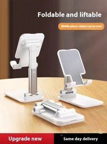 1pc Adjustable Multipurpose Phone Stand, Desk Livestream & Video Shooting Accessory, Foldable Slouchy Phone Holder, Compatible With Tablet, IPad, Suitable For Women And Students, Cute Pink Design