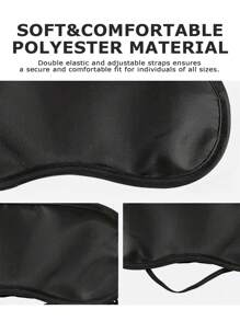 1/5/10pcs Light Blocking One-Time-Use Eye Mask, Breathable Polyester Eye Covers For Sleeping, Travel, Hotels; With Complementary Earplugs,School,Back To School,Travel,Travel Essentials,Home Essentials,Eye Mask,Sleep Mask - Multicolor - View 4