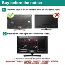 TV Wall Bracket Mount TILT For 26 32 40 50 55 Upto 63 Inch Flat LCD LED QLED TVs - Black - View 3