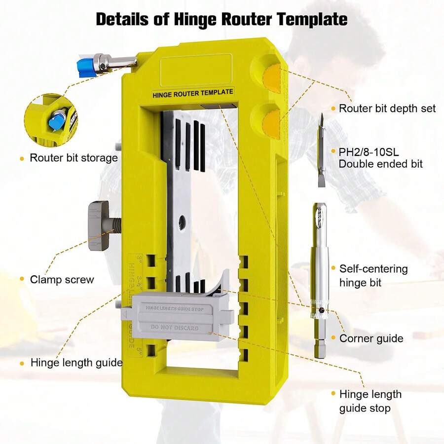 Door Hinge Jig Hinge Mortise Template Hinge Installation Kit Hinge