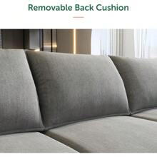 Convertible Sectional Sofa With Ottman Set Modular Sectional Couch With Chaise L Shaped Sofa With Storage For Living Room, Grey - 灰色 - 查看 5