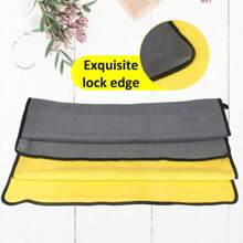 Paño extra grande para lavar y secar autos, de color gris-amarillo, ultrasuave, grande, grueso y de secado rápido. Paño de limpieza y secado de autos extra grande de 30*30cm, 60*160cm para autos y camiones