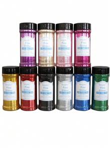 Ultra Fine Glitter Powder 1/128" 0.2mm For Epoxy Resin Craft Chunky Glitter 1/24" 1mm For Nail Art Cosmetic,Body Glitter Powder, Hight Light Glitter 1/10" 2.5mm For DIY Festival Decoration Paing Scrapbook - Red - View 2