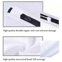 Mesh Laundry Bag Washing Machine Organizer Set Of 8PCS - White - View 5