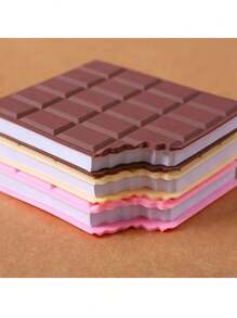 1 件巧克力棒形笔记本 - 香味，哑光饰面，网格页，创意学生迷你记事本，便携式记事本 - 彩色 - 查看 2