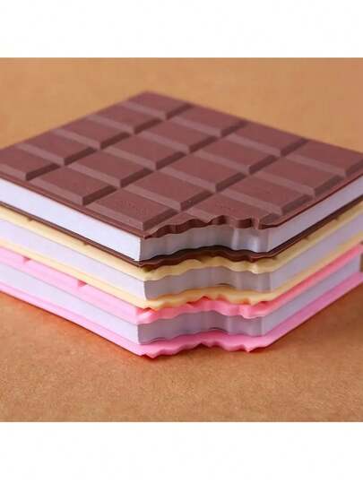 1 件巧克力棒形笔记本 - 香味，哑光饰面，网格页，创意学生迷你记事本，便携式记事本