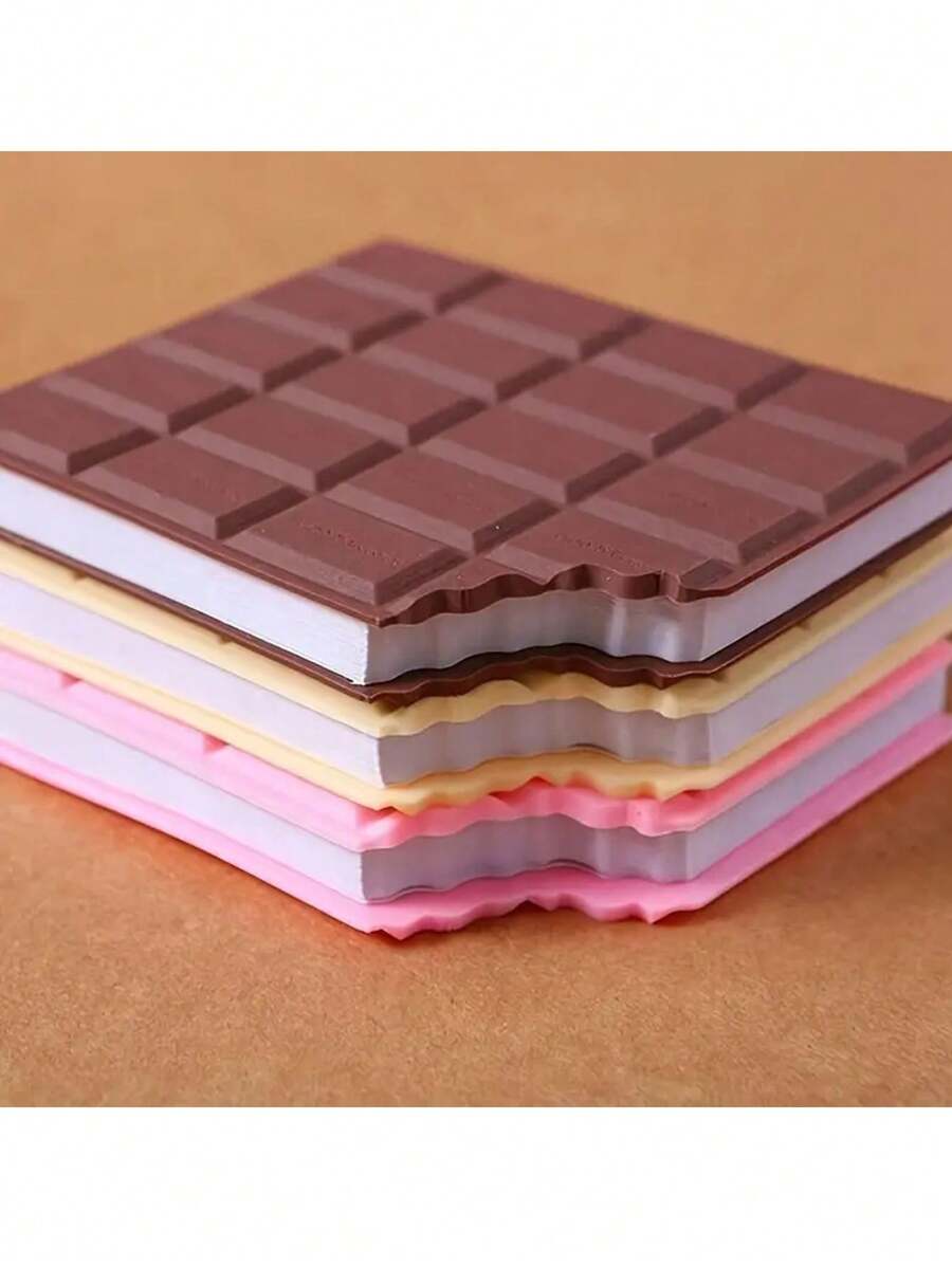 1 件巧克力棒形笔记本 - 香味，哑光饰面，网格页，创意学生迷你记事本，便携式记事本