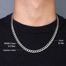 Collana in acciaio inossidabile, catena unisex stile hip hop, collane da collo, regalo di Natale, Capodanno, San Valentino e altre festività