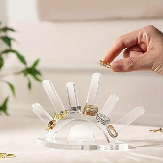 1pc Eye-Shaped Ring Display Stand, Jewelry Organizer Holder Girlfriend Gifts Back To School
