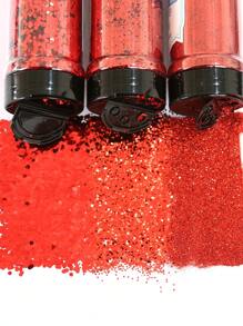Ultra Fine Glitter Powder 1/128" 0.2mm For Epoxy Resin Craft Chunky Glitter 1/24" 1mm For Nail Art Cosmetic,Body Glitter Powder, Hight Light Glitter 1/10" 2.5mm For DIY Festival Decoration Paing Scrapbook - Red - View 3