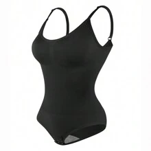 2PCS Slimming Women Tummy Control Shapewear Bodysuit Waist Trainer Body Shaper Underwear Waist Compression Jumpsuit Shaping Tank Top Seamless Undershirts Spaghetti Strap - Black+Brown(2 Pack) - View 11