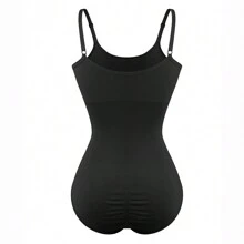 2PCS Slimming Women Tummy Control Shapewear Bodysuit Waist Trainer Body Shaper Underwear Waist Compression Jumpsuit Shaping Tank Top Seamless Undershirts Spaghetti Strap - Black+Brown(2 Pack) - View 12