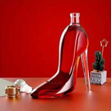Unique High-Heeled Glass Wine Decanter -12.68 Ounces, Borosilicate, Transparent, Easy To Clean - The Perfect Choice For Kitchens And Dining - trong suốt - Xem 8