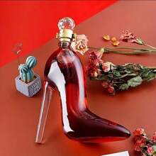 Unique High-Heeled Glass Wine Decanter -12.68 Ounces, Borosilicate, Transparent, Easy To Clean - The Perfect Choice For Kitchens And Dining - trong suốt - Xem 3