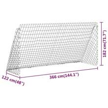 White Steel Football Goal With Net 36282 Cm Durable Backyard Portable Sports Equipment