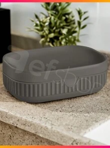 Soap Dish Soap Holder Bathroom Sink Bathroom With Lid Bathroom Lavatory Modern Luxury Glamour - 深灰色 - 查看 3