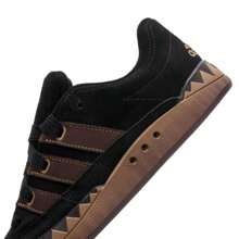 Adidas Originals ADIMATIC Unisex Low Top Lightweight Casual Sneakers, Classic Vulcanized Shoes, Style JR8034 - Black/Dark Brown/Cardboard Yellow - View 8